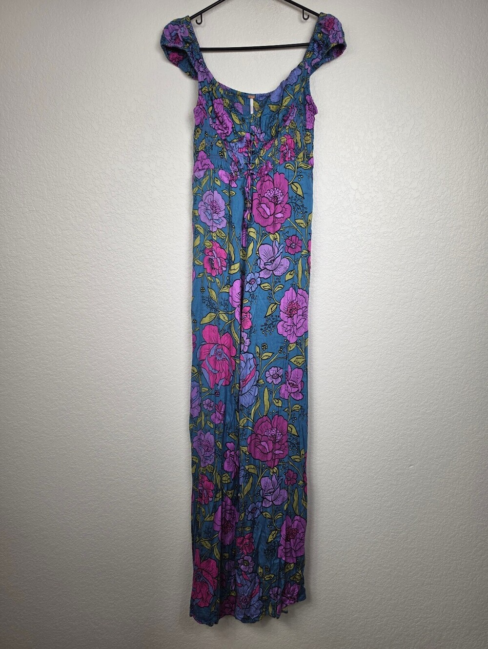 Free People Floral Wide Leg Jumpsuit Medium